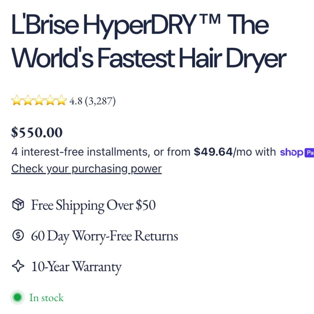 L'BRISE || HyperDRY™ Professional Hair Dryer - Picture 10 of 10